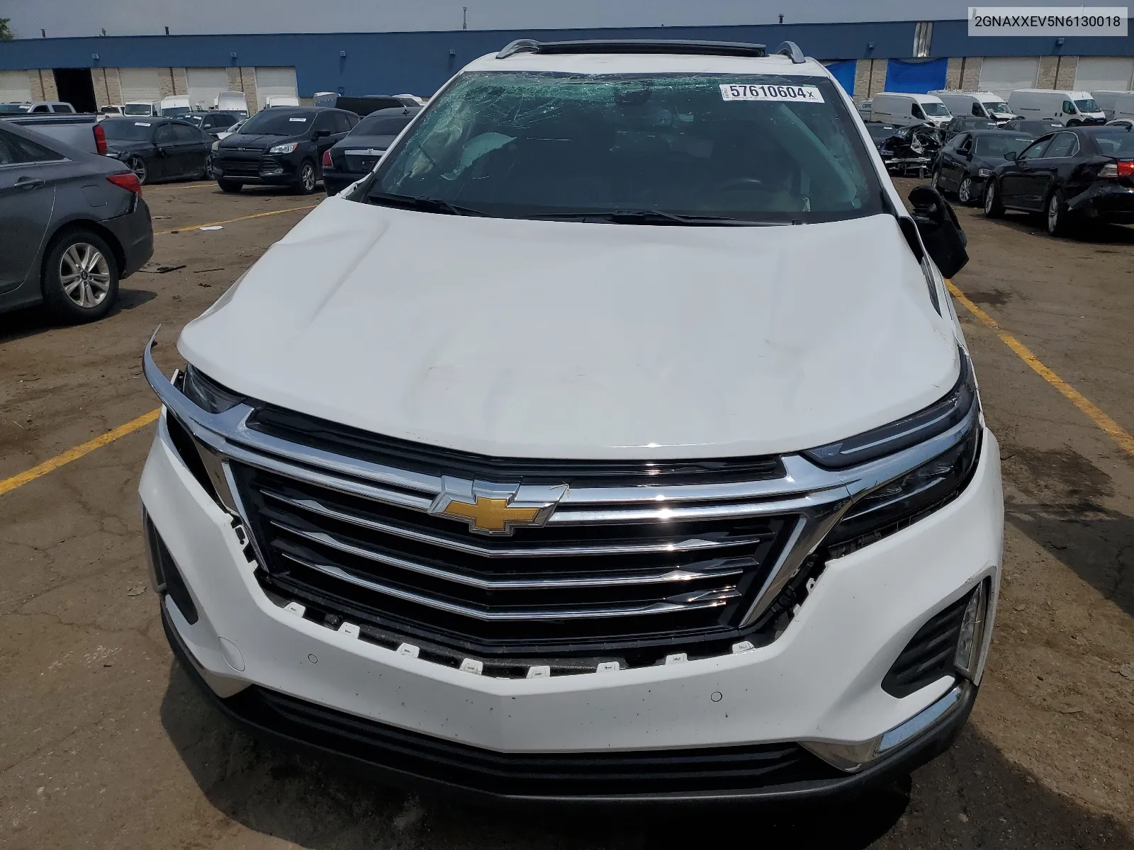 2022 Chevrolet Equinox Premier VIN: 2GNAXXEV5N6130018 Lot: 57610604