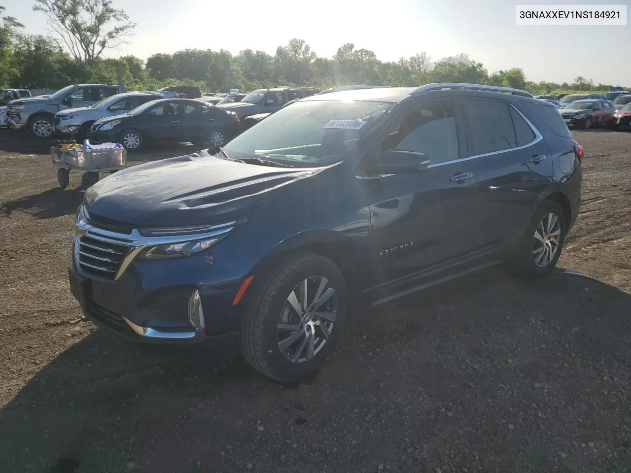 2022 Chevrolet Equinox Premier VIN: 3GNAXXEV1NS184921 Lot: 57723934