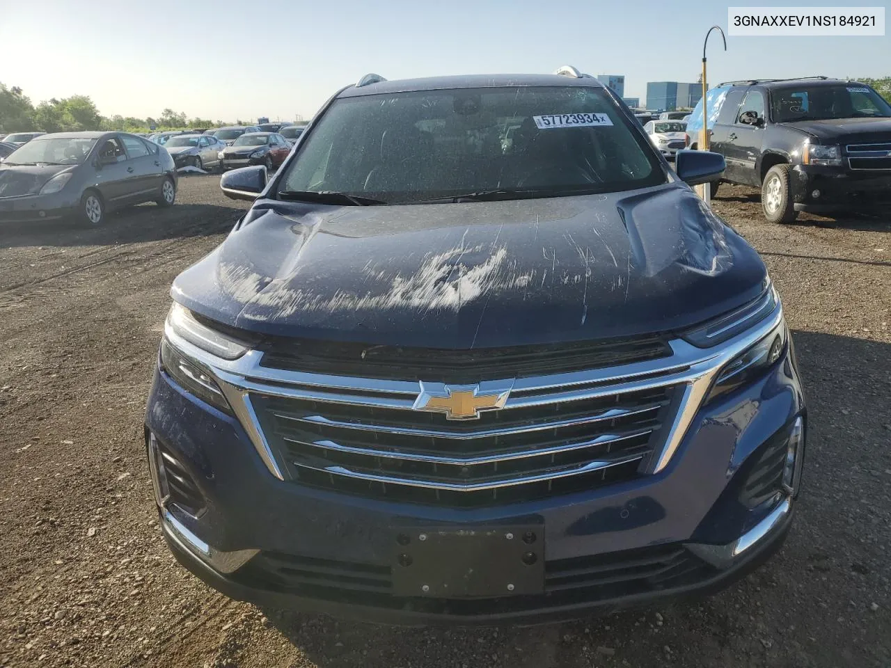 2022 Chevrolet Equinox Premier VIN: 3GNAXXEV1NS184921 Lot: 57723934