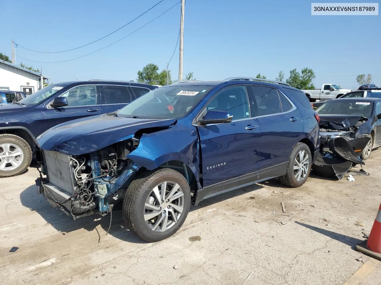 2022 Chevrolet Equinox Premier VIN: 3GNAXXEV6NS187989 Lot: 59630204