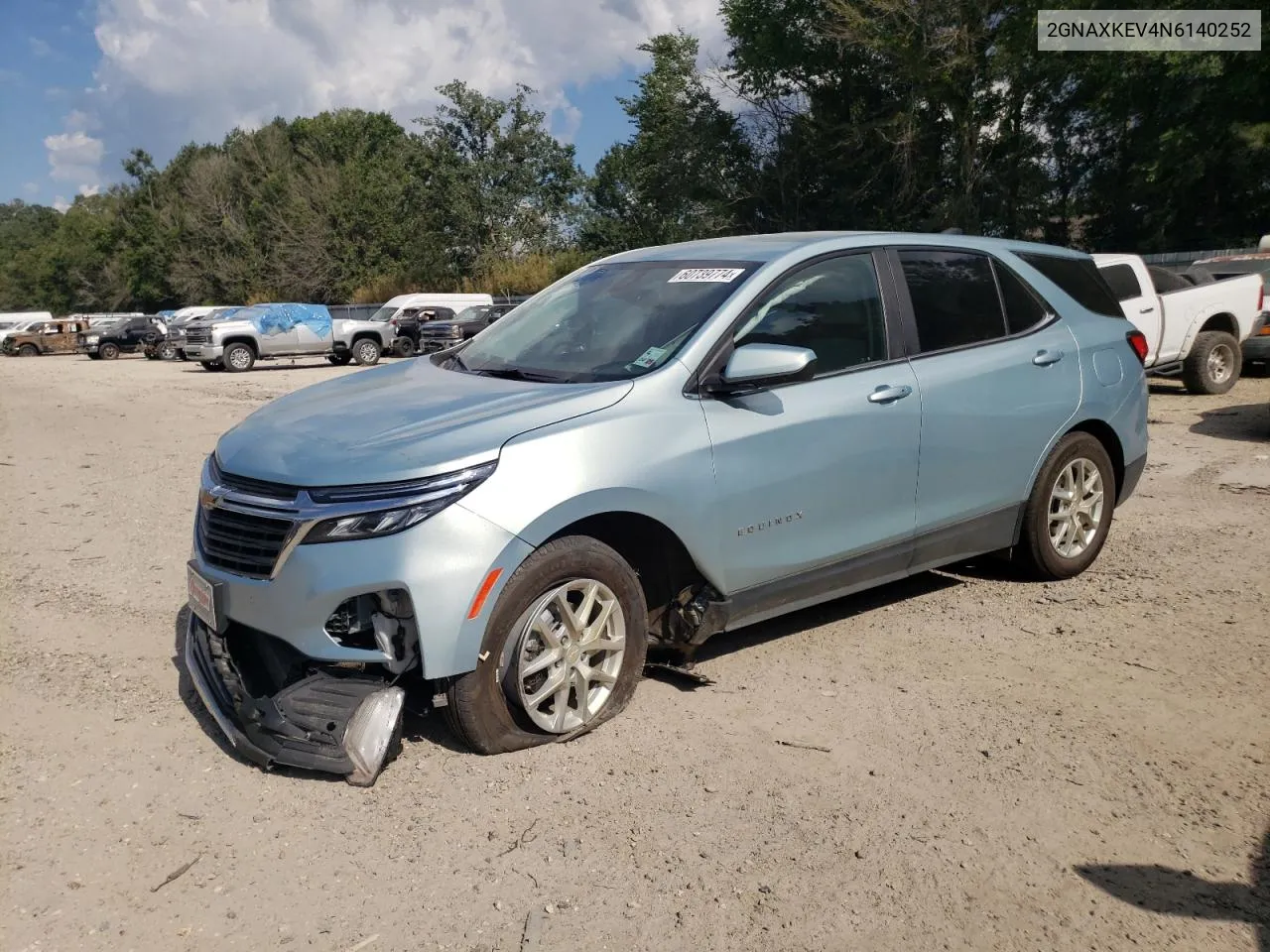 2022 Chevrolet Equinox Lt VIN: 2GNAXKEV4N6140252 Lot: 60739774