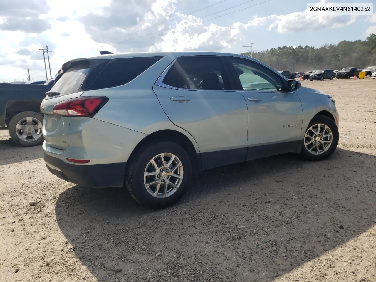 2022 Chevrolet Equinox Lt VIN: 2GNAXKEV4N6140252 Lot: 60739774