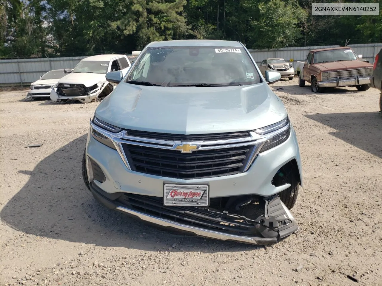 2022 Chevrolet Equinox Lt VIN: 2GNAXKEV4N6140252 Lot: 60739774