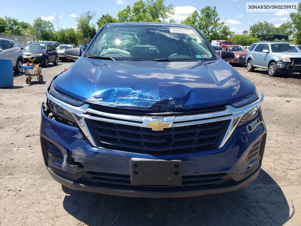 2022 Chevrolet Equinox Ls VIN: 3GNAXSEV5NS239972 Lot: 60866774