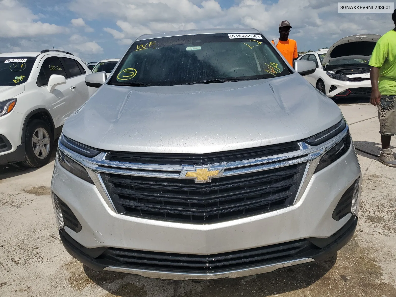 2022 Chevrolet Equinox Lt VIN: 3GNAXKEV9NL243601 Lot: 61548254