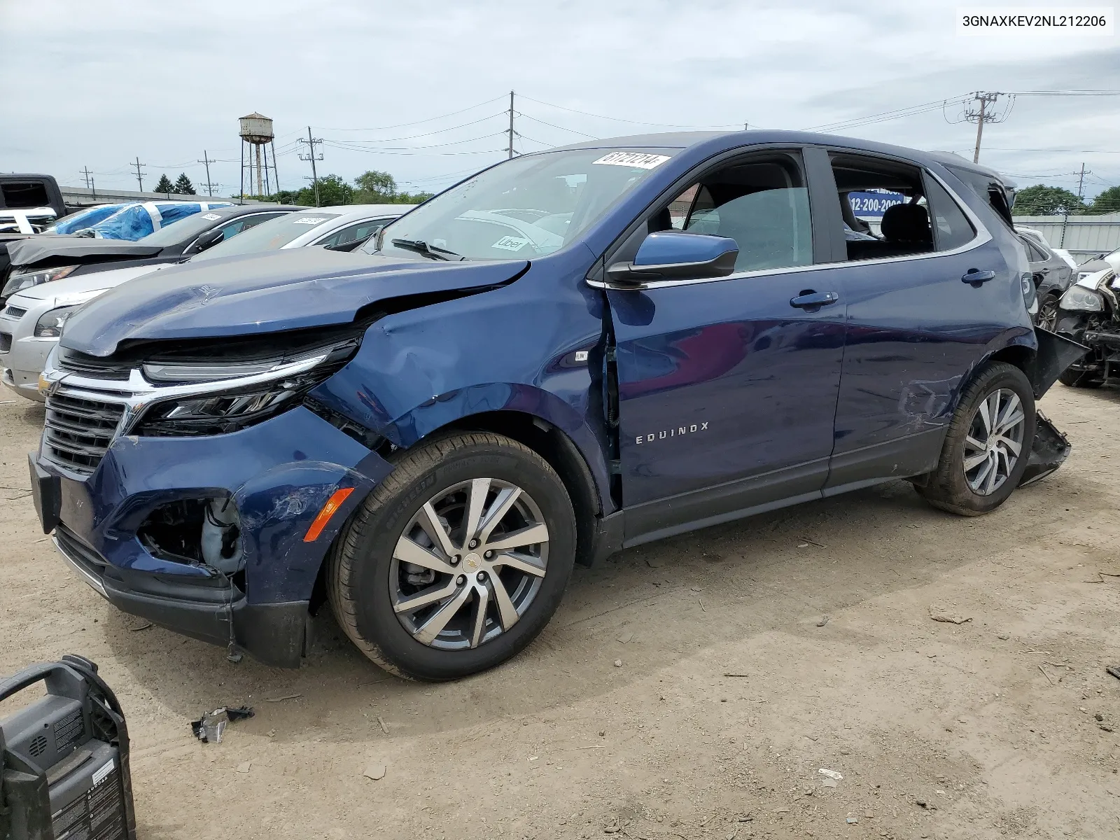 2022 Chevrolet Equinox Lt VIN: 3GNAXKEV2NL212206 Lot: 61721214