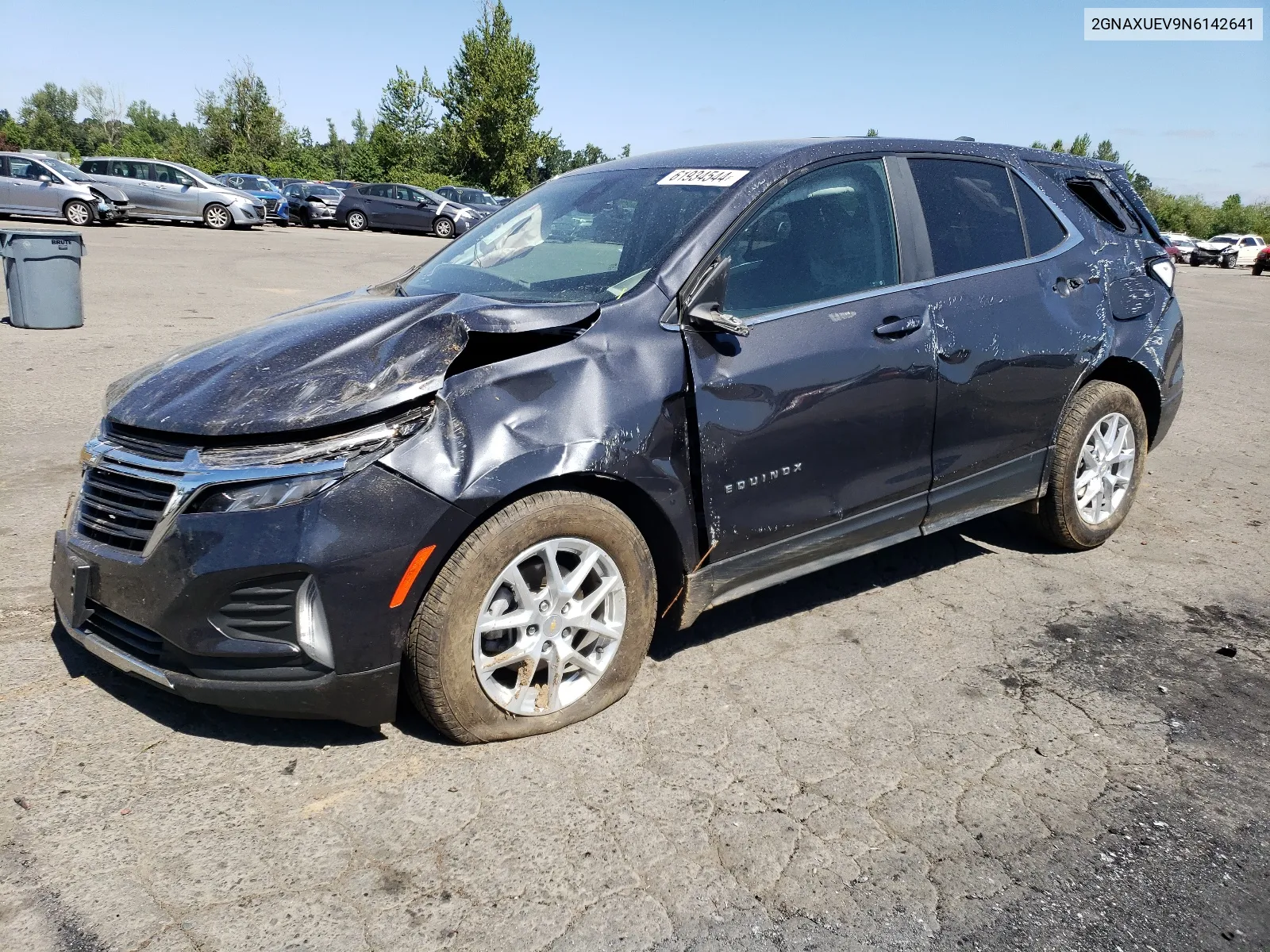 2022 Chevrolet Equinox Lt VIN: 2GNAXUEV9N6142641 Lot: 61934544