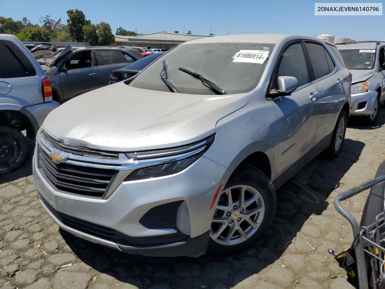 2022 Chevrolet Equinox Lt VIN: 2GNAXJEV8N6140796 Lot: 61986914