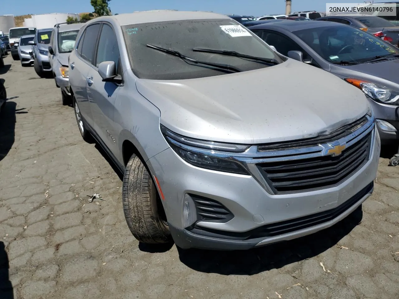 2022 Chevrolet Equinox Lt VIN: 2GNAXJEV8N6140796 Lot: 61986914