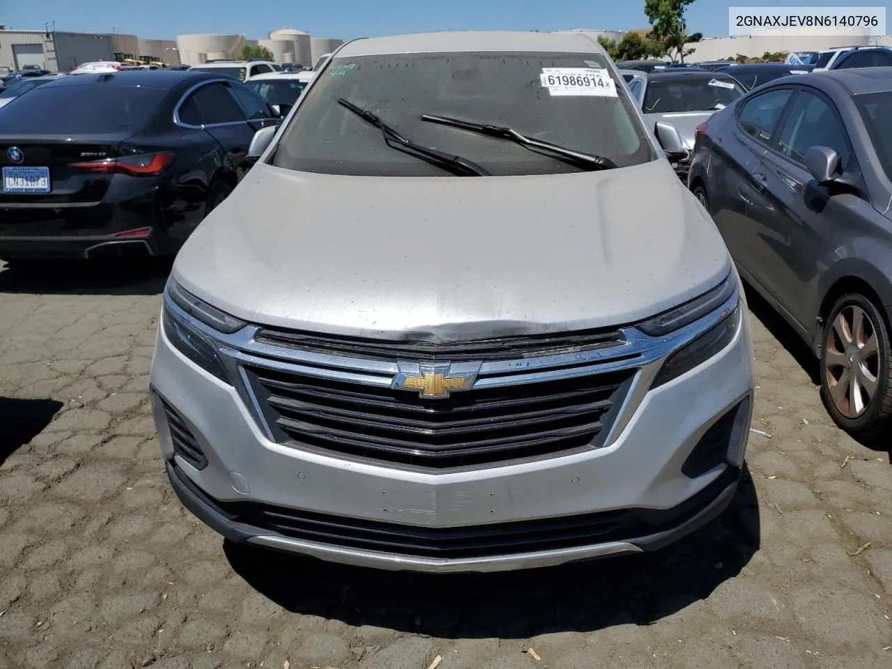 2022 Chevrolet Equinox Lt VIN: 2GNAXJEV8N6140796 Lot: 61986914