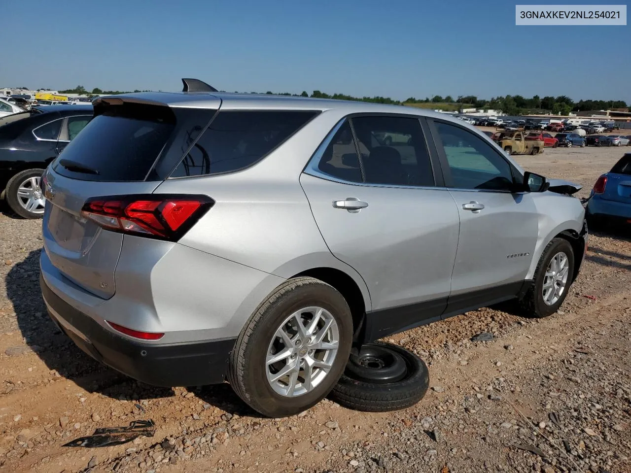 2022 Chevrolet Equinox Lt VIN: 3GNAXKEV2NL254021 Lot: 62533714