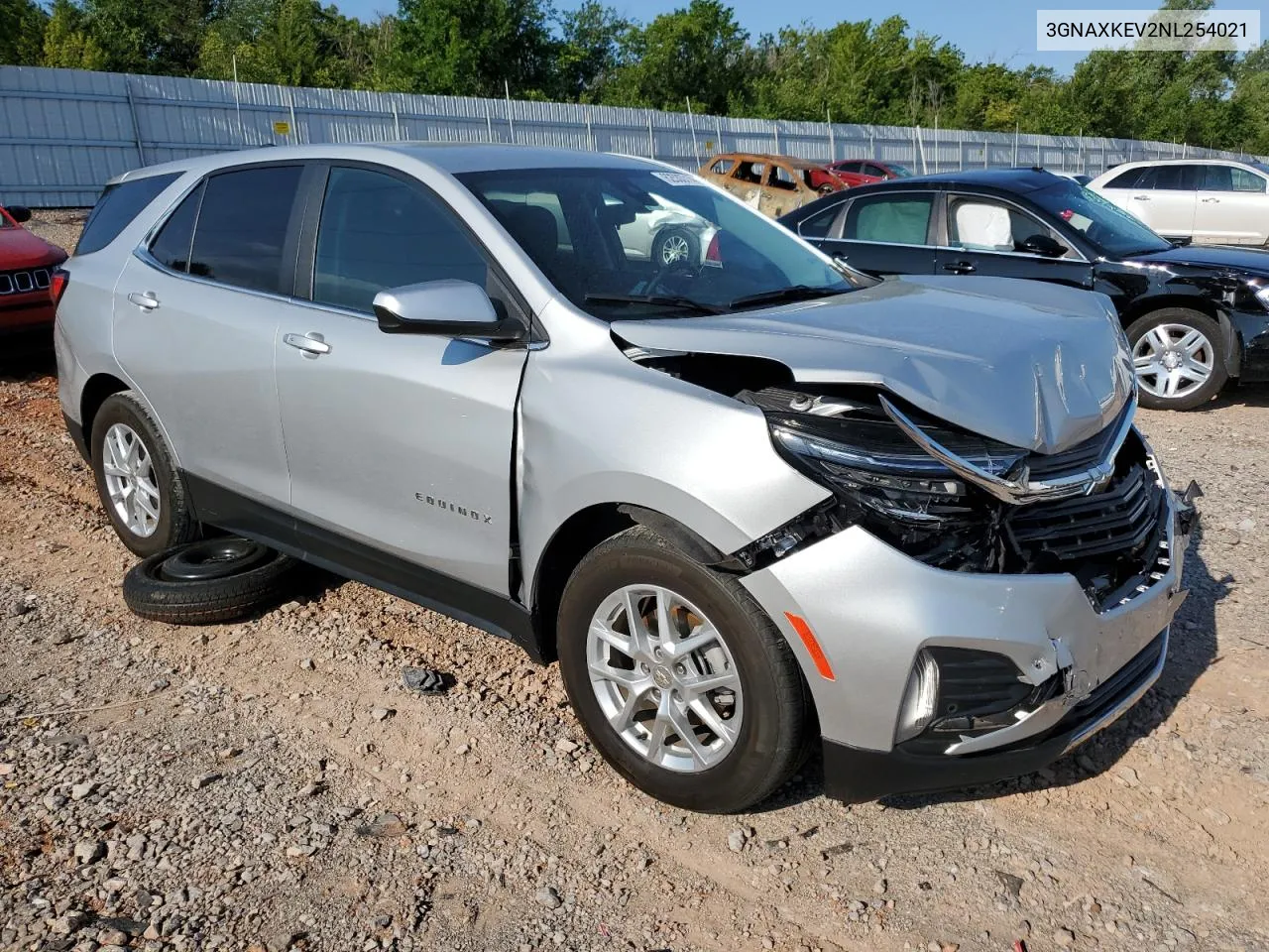 2022 Chevrolet Equinox Lt VIN: 3GNAXKEV2NL254021 Lot: 62533714