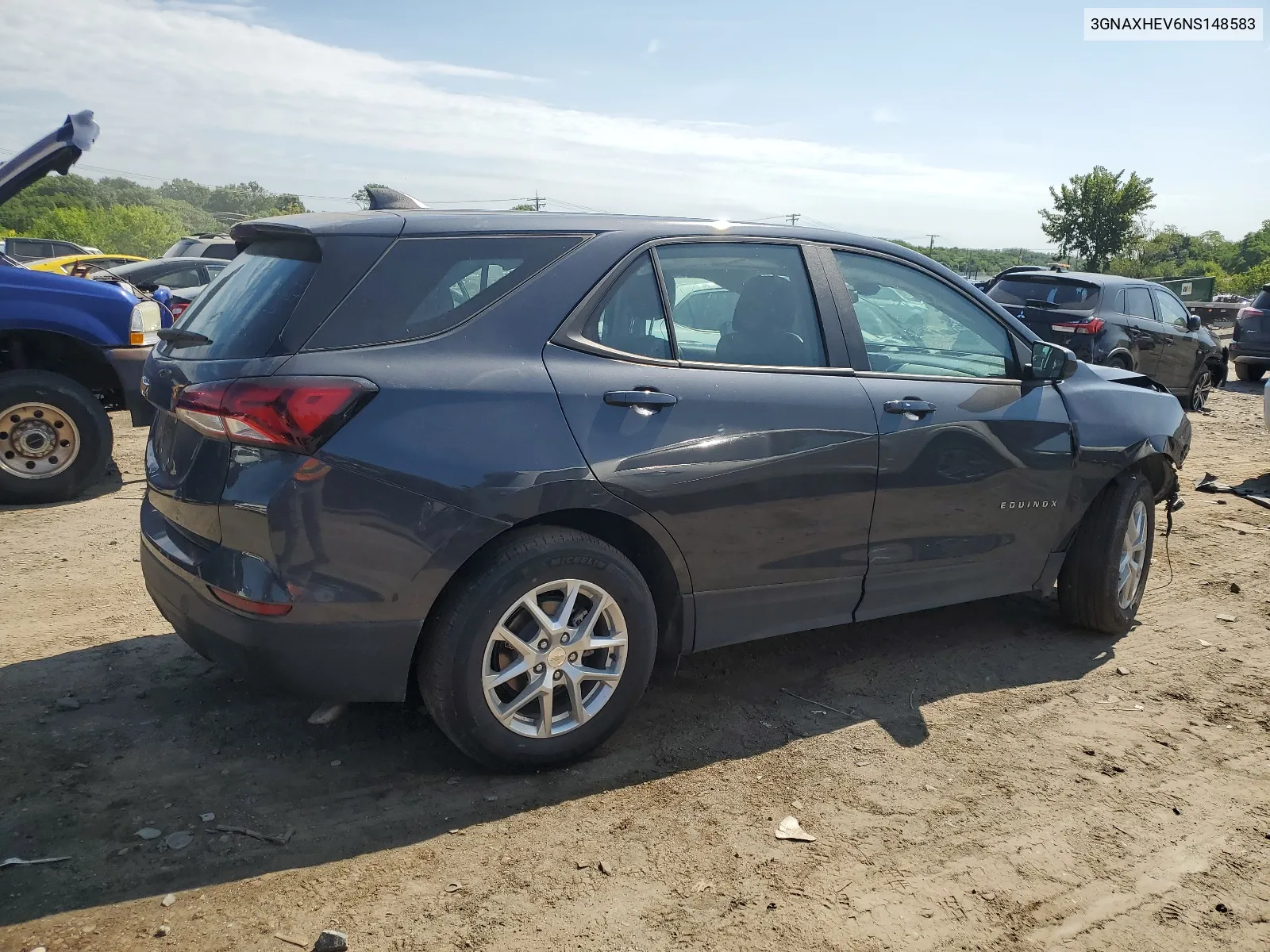 2022 Chevrolet Equinox Ls VIN: 3GNAXHEV6NS148583 Lot: 62759964