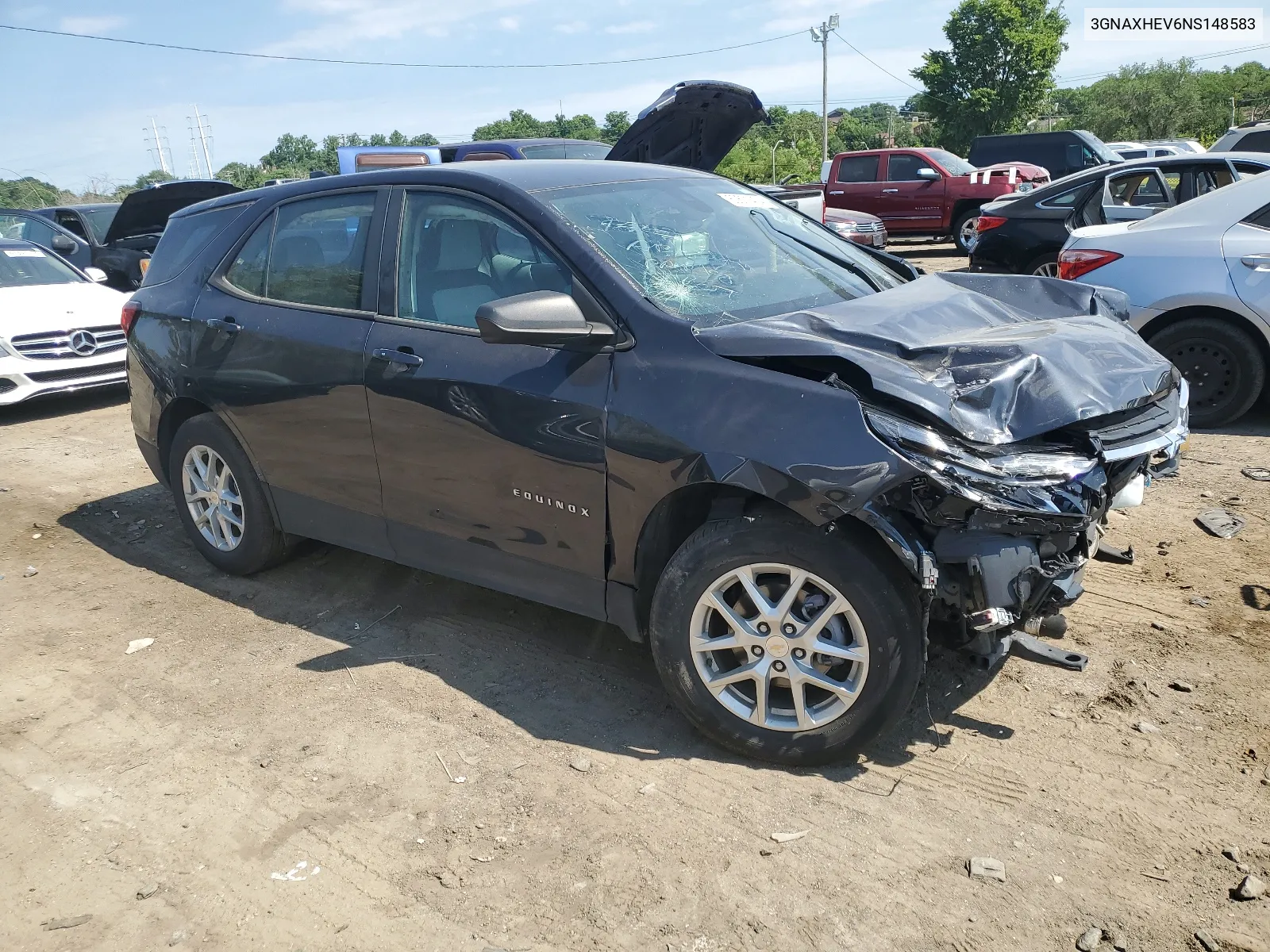 2022 Chevrolet Equinox Ls VIN: 3GNAXHEV6NS148583 Lot: 62759964