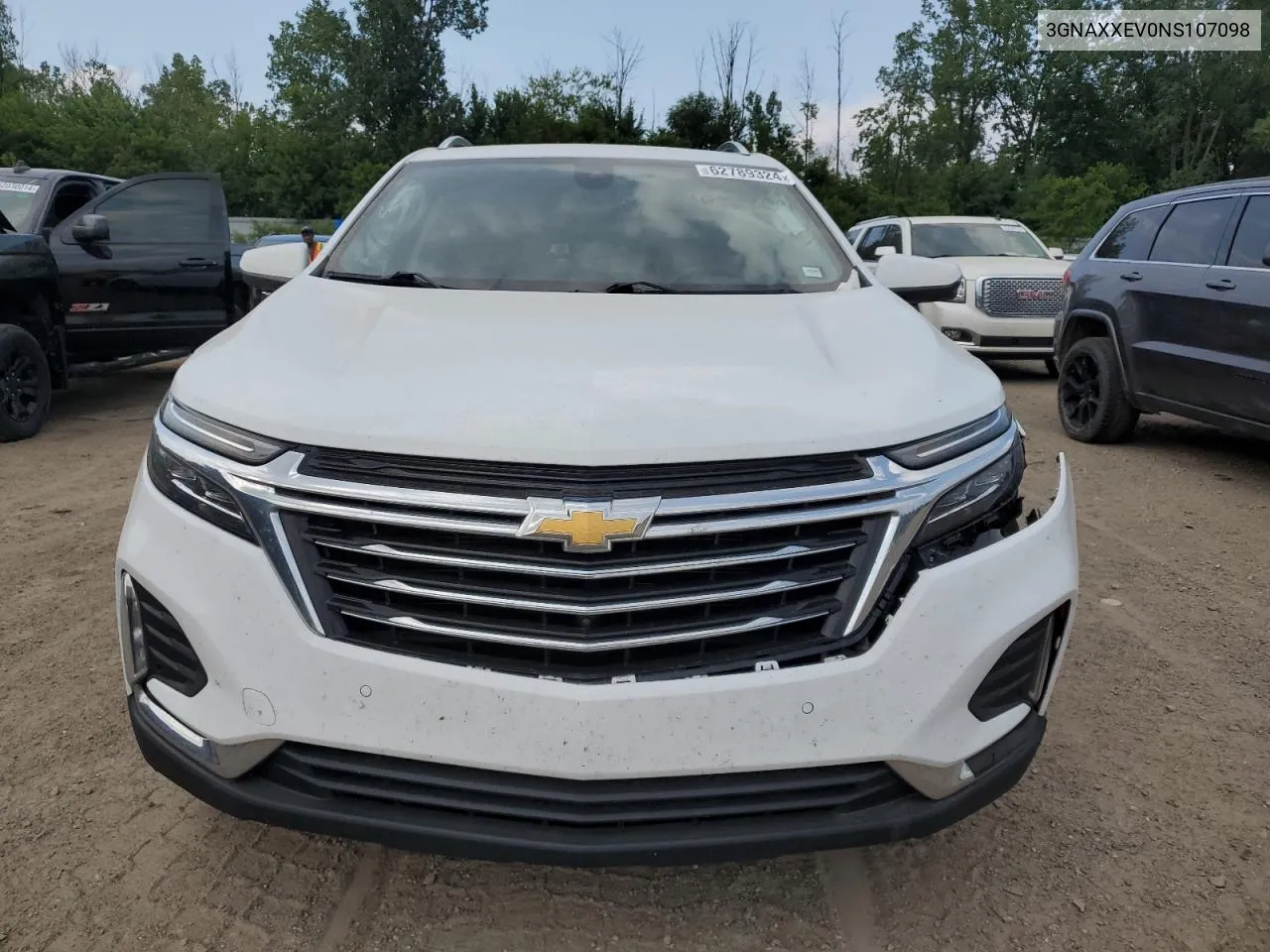 2022 Chevrolet Equinox Premier VIN: 3GNAXXEV0NS107098 Lot: 62789324