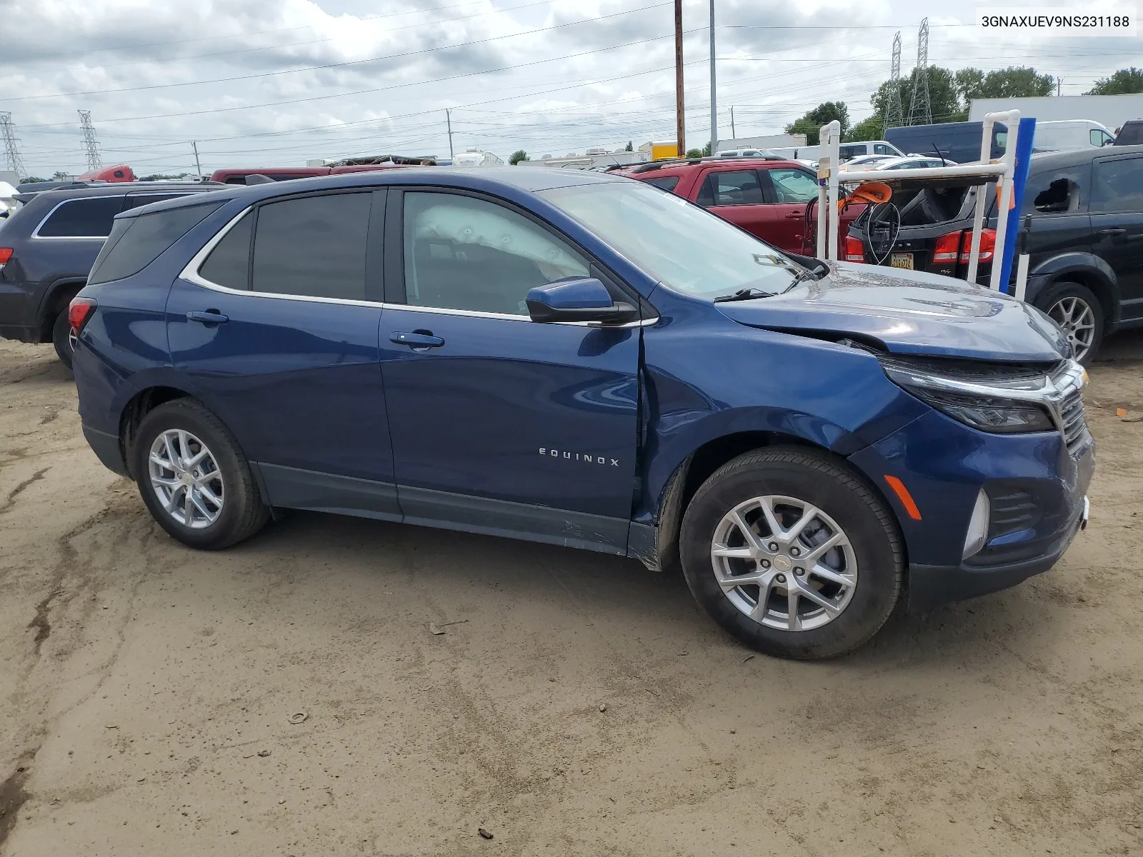 2022 Chevrolet Equinox Lt VIN: 3GNAXUEV9NS231188 Lot: 64238514