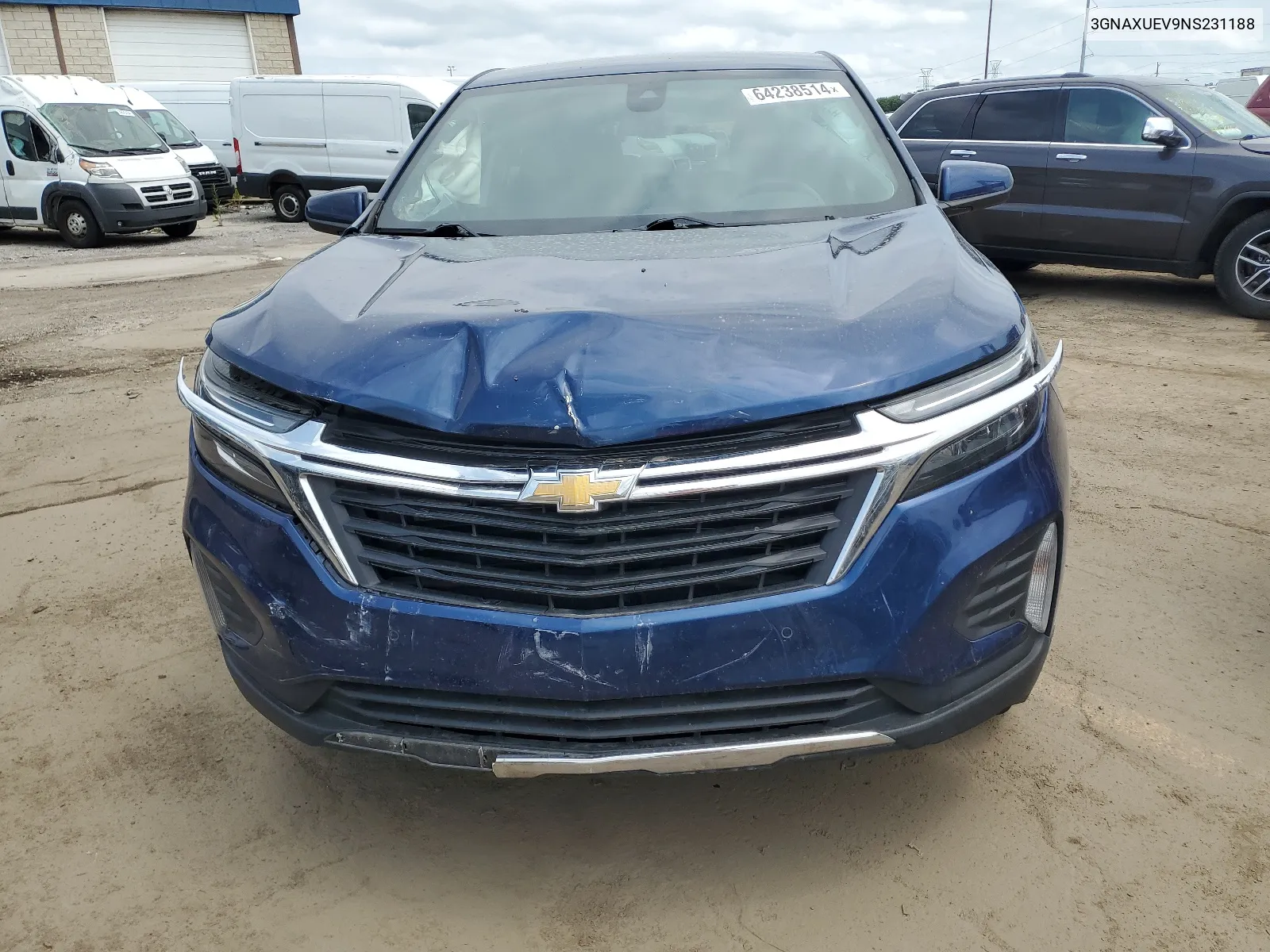 2022 Chevrolet Equinox Lt VIN: 3GNAXUEV9NS231188 Lot: 64238514