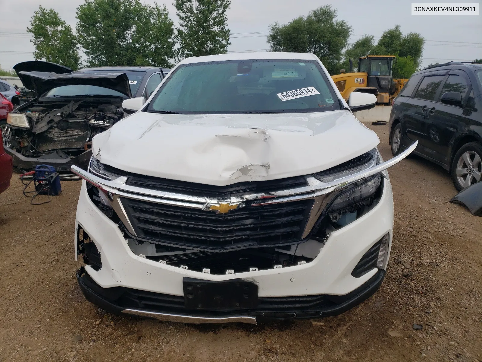 2022 Chevrolet Equinox Lt VIN: 3GNAXKEV4NL309911 Lot: 64365914