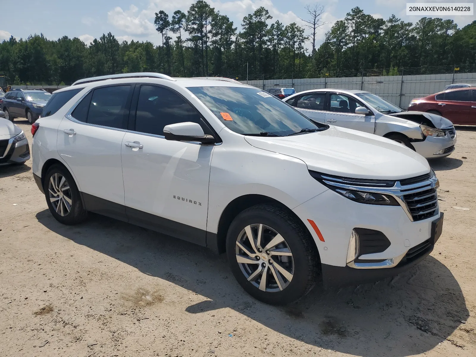 2022 Chevrolet Equinox Premier VIN: 2GNAXXEV0N6140228 Lot: 65034374