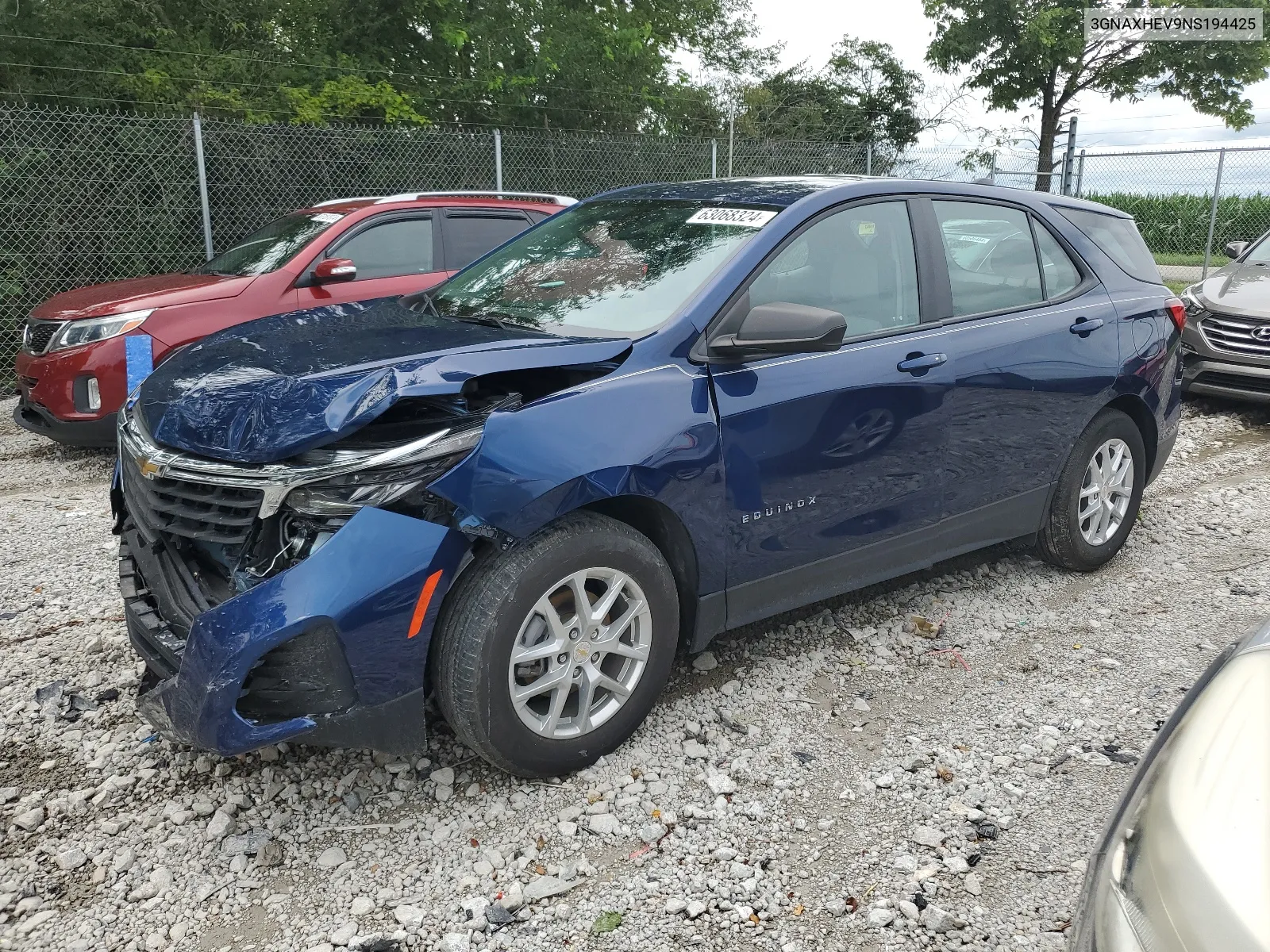 2022 Chevrolet Equinox Ls VIN: 3GNAXHEV9NS194425 Lot: 65942244