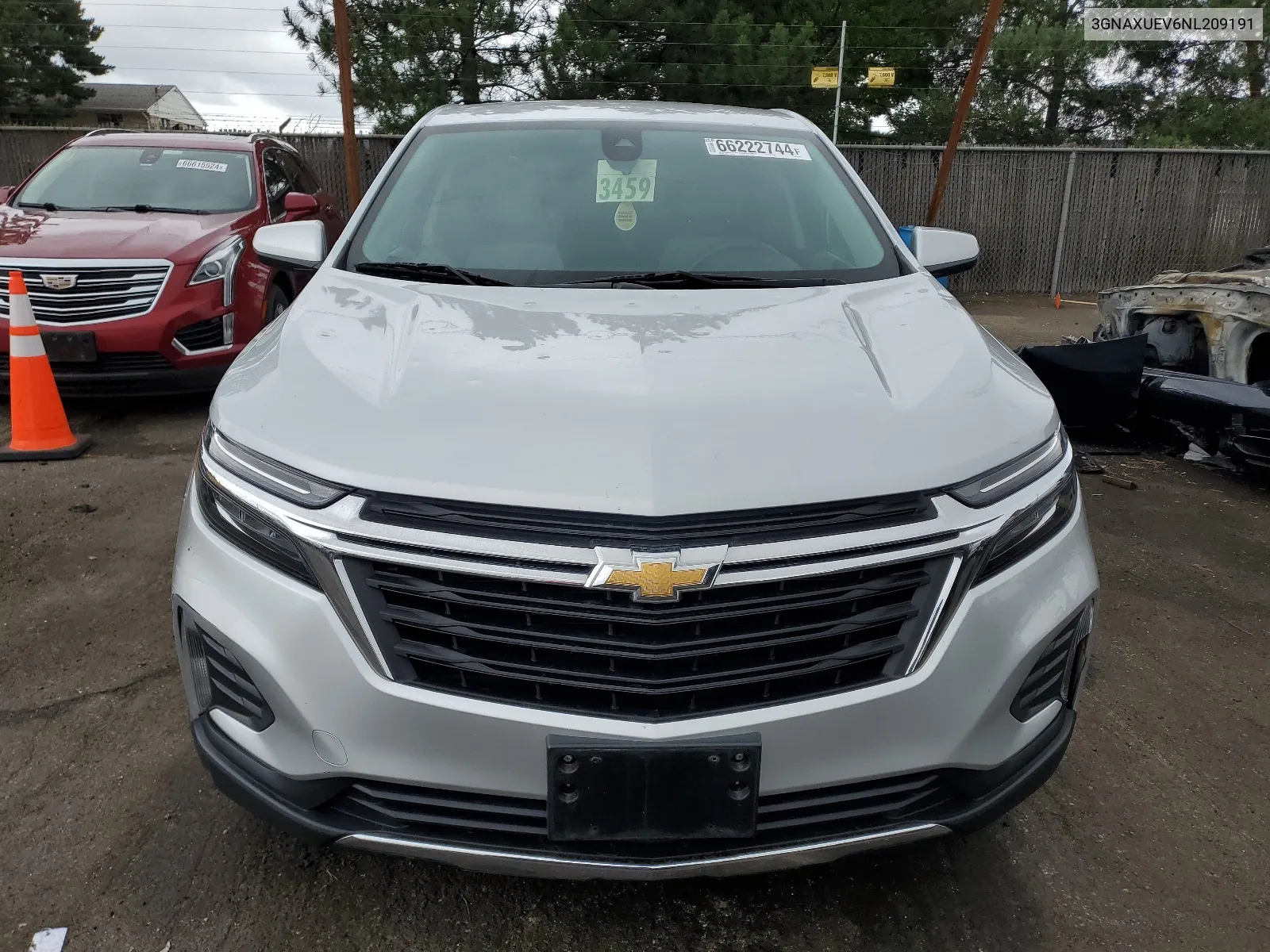 2022 Chevrolet Equinox Lt VIN: 3GNAXUEV6NL209191 Lot: 66222744