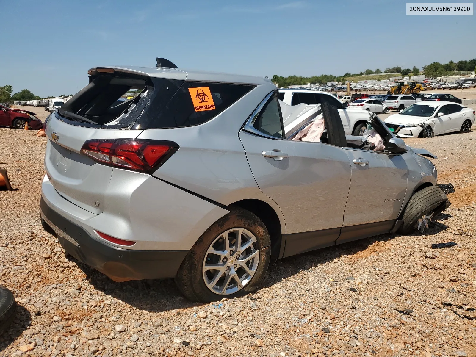 2022 Chevrolet Equinox Lt VIN: 2GNAXJEV5N6139900 Lot: 67113634