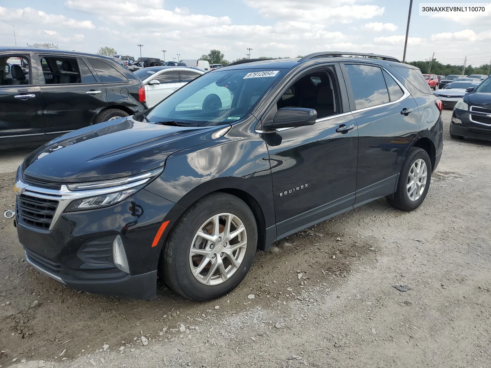 2022 Chevrolet Equinox Lt VIN: 3GNAXKEV8NL110070 Lot: 67912854