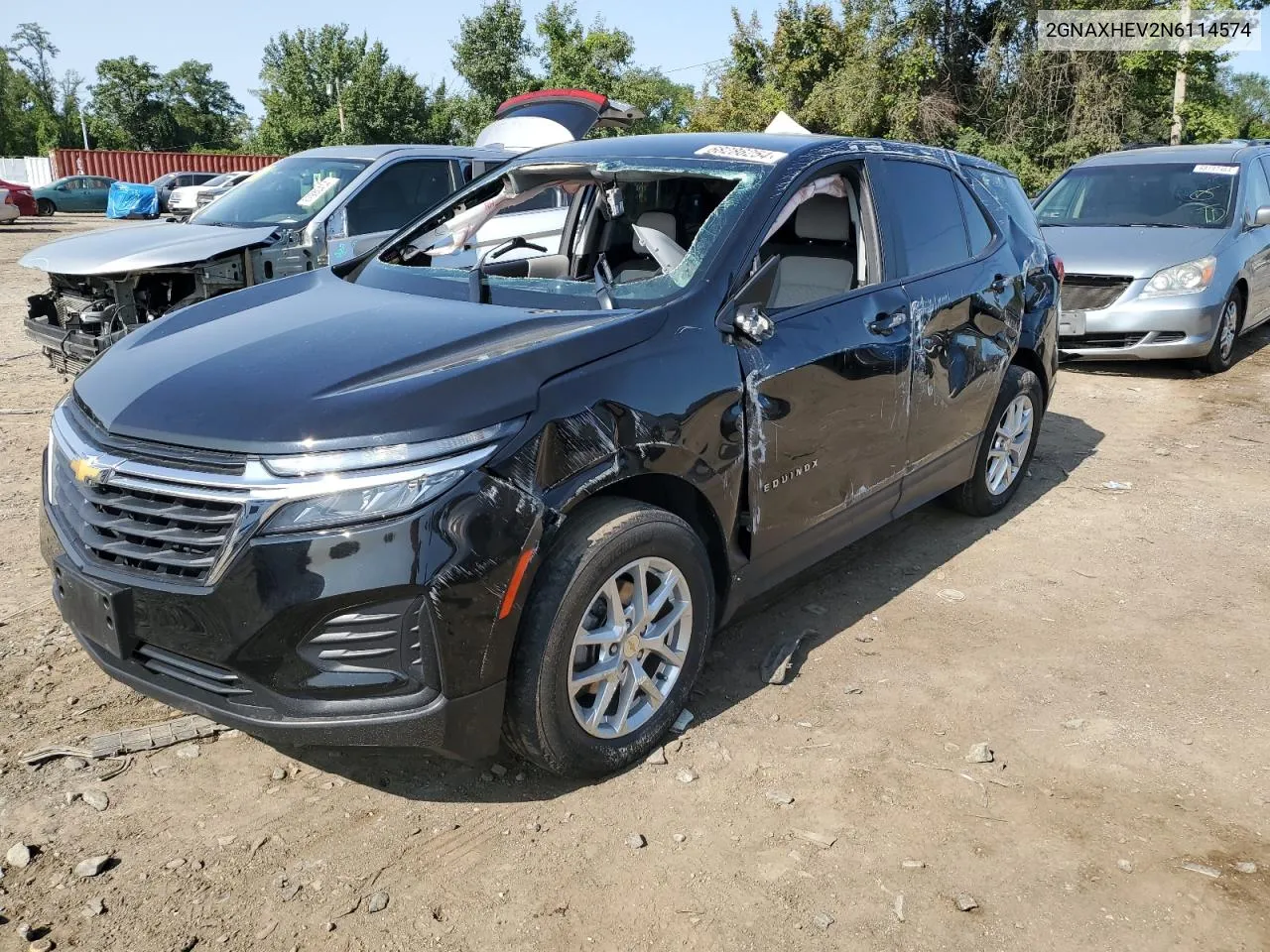 2022 Chevrolet Equinox Ls VIN: 2GNAXHEV2N6114574 Lot: 68286254