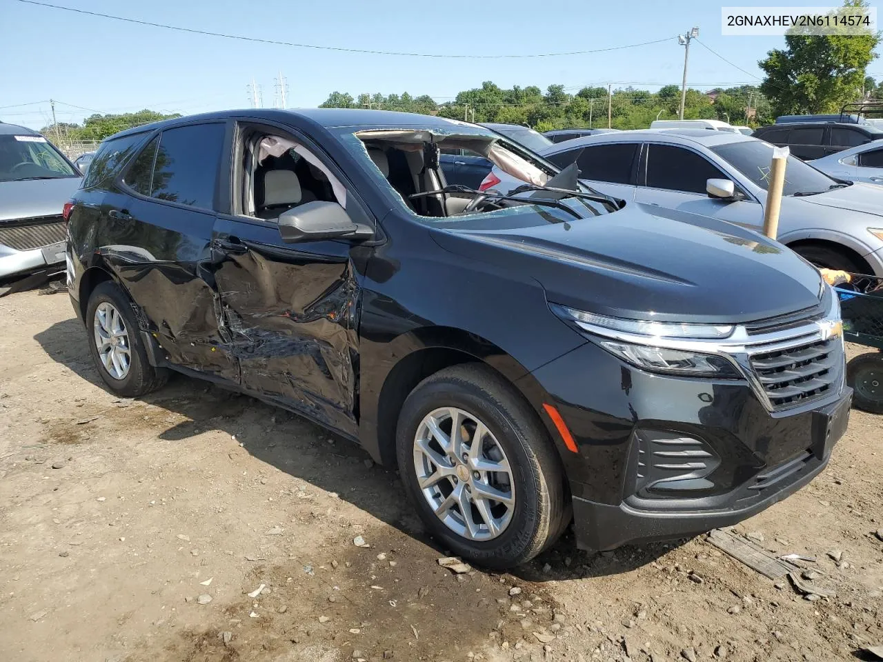 2022 Chevrolet Equinox Ls VIN: 2GNAXHEV2N6114574 Lot: 68286254