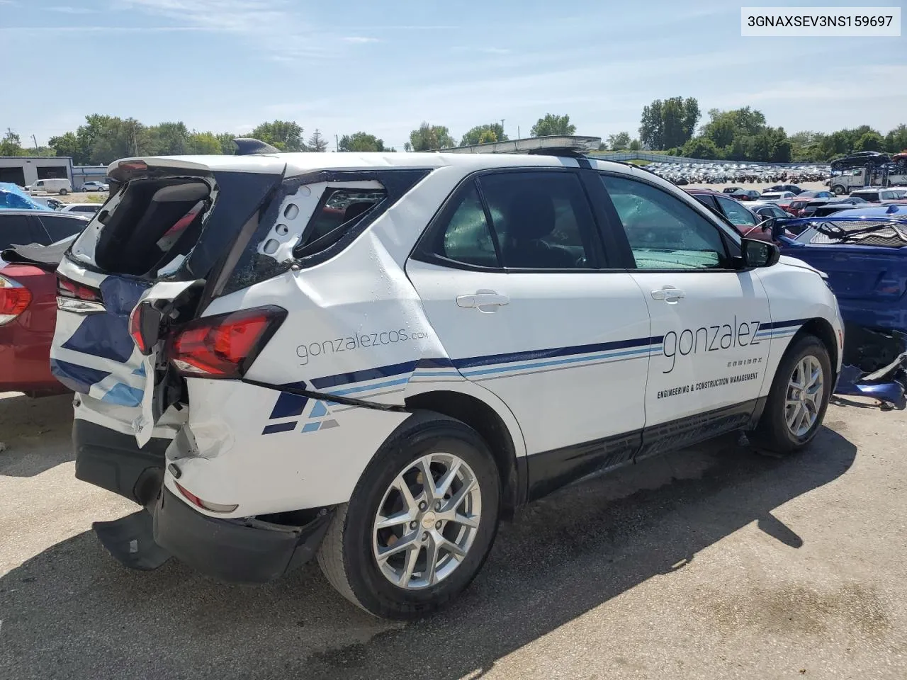 2022 Chevrolet Equinox Ls VIN: 3GNAXSEV3NS159697 Lot: 68576914