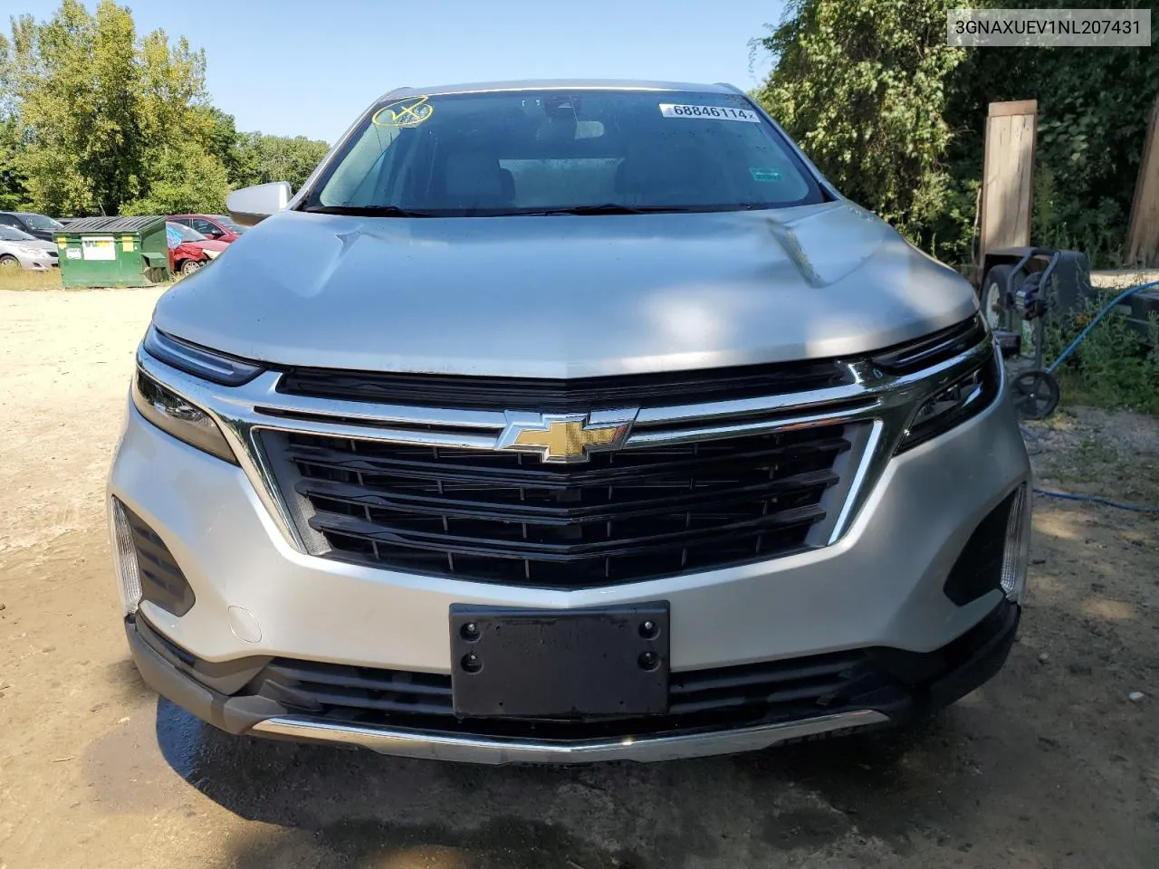 2022 Chevrolet Equinox Lt VIN: 3GNAXUEV1NL207431 Lot: 68846114