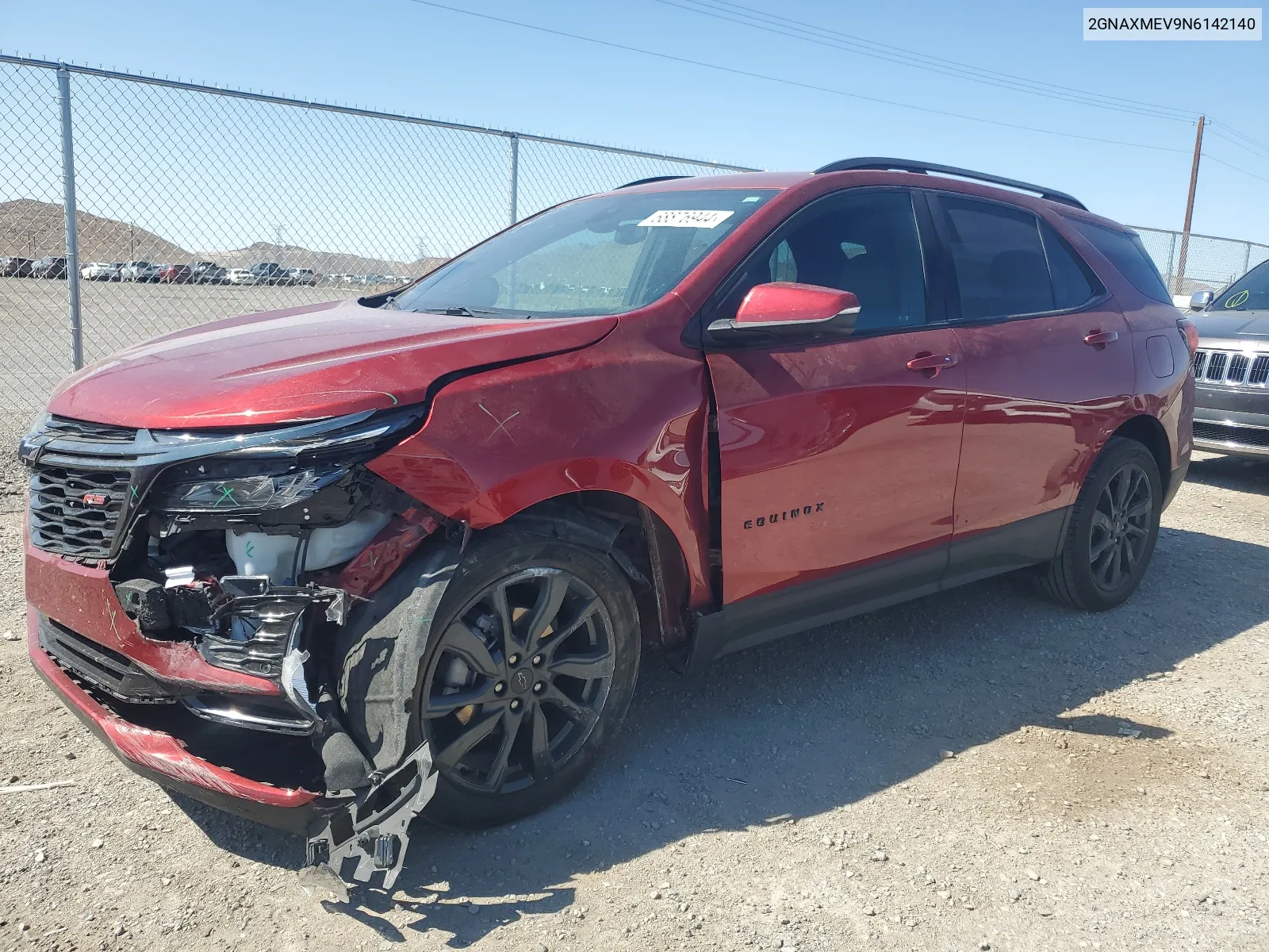 2022 Chevrolet Equinox Rs VIN: 2GNAXMEV9N6142140 Lot: 68876944