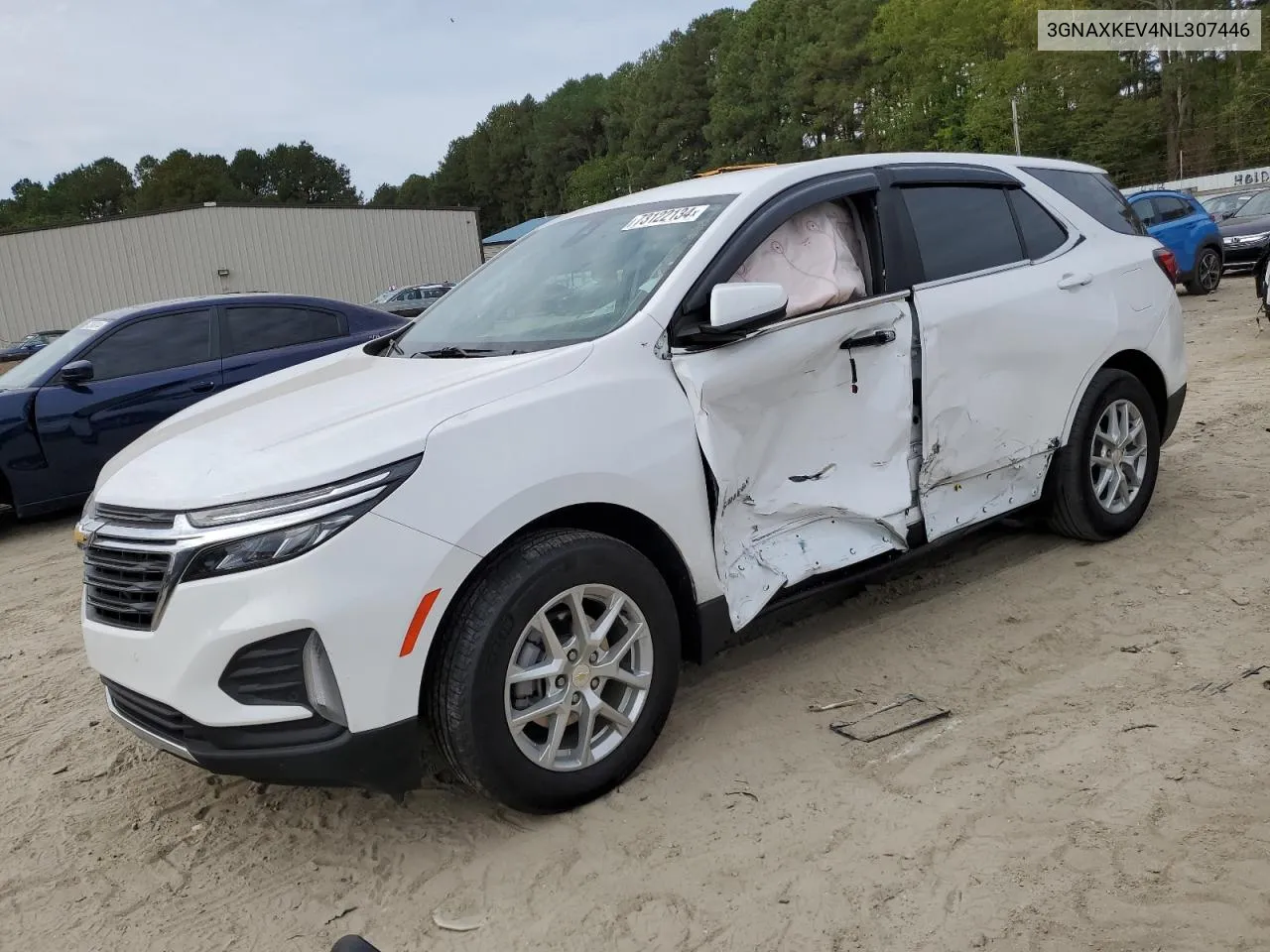 2022 Chevrolet Equinox Lt VIN: 3GNAXKEV4NL307446 Lot: 73122134