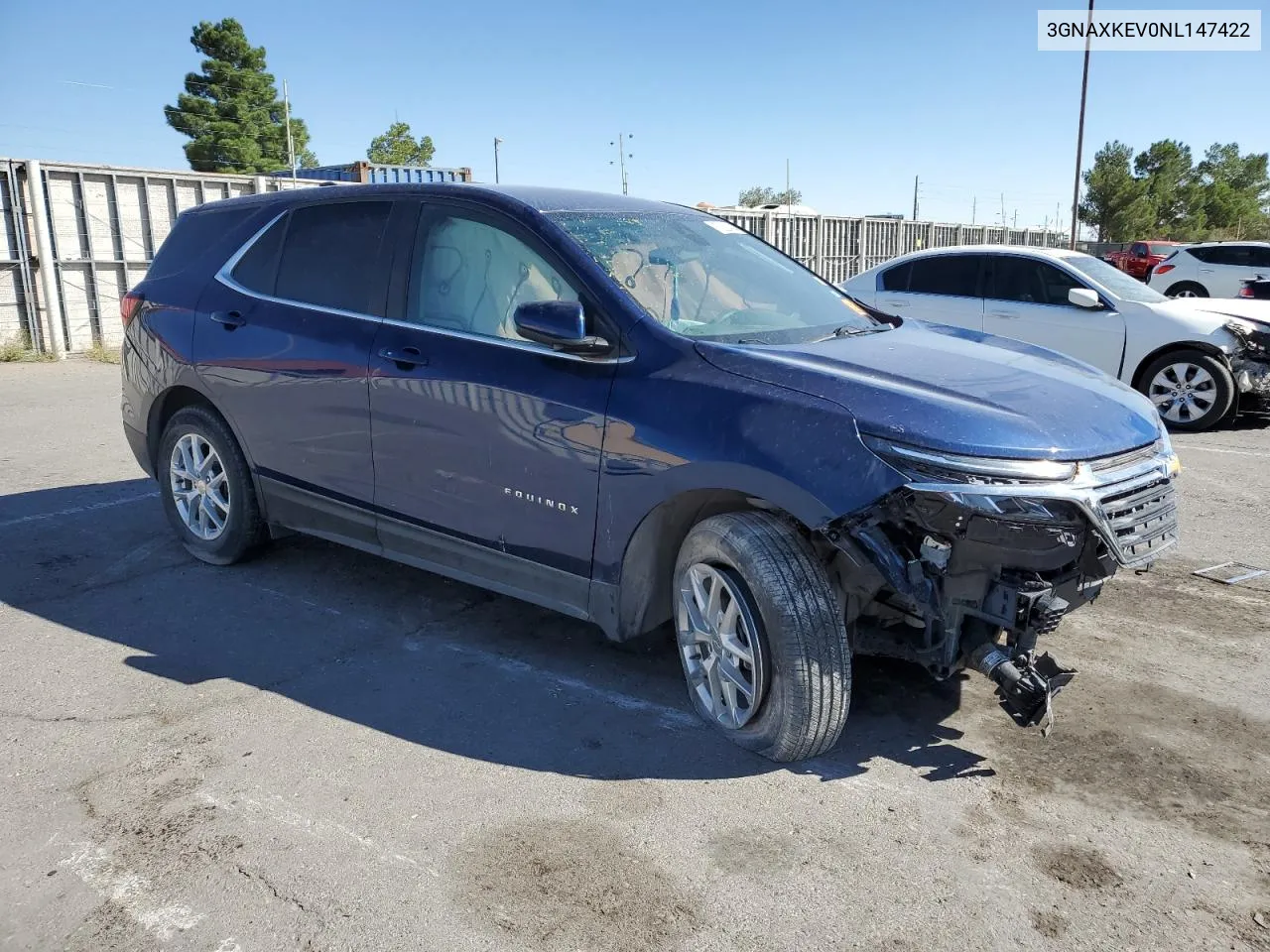 2022 Chevrolet Equinox Lt VIN: 3GNAXKEV0NL147422 Lot: 73228404