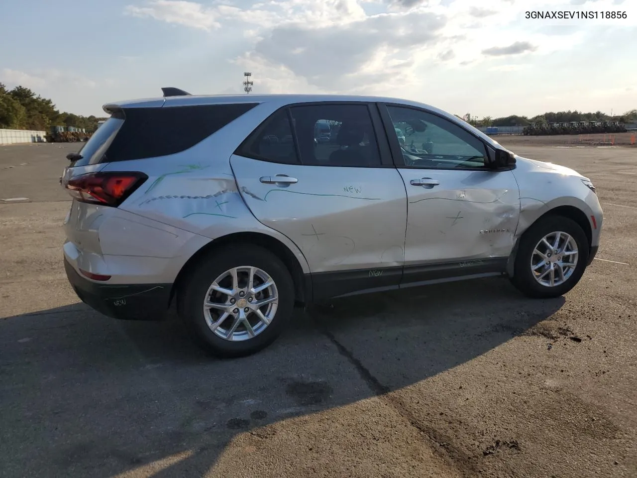 2022 Chevrolet Equinox Ls VIN: 3GNAXSEV1NS118856 Lot: 74200124