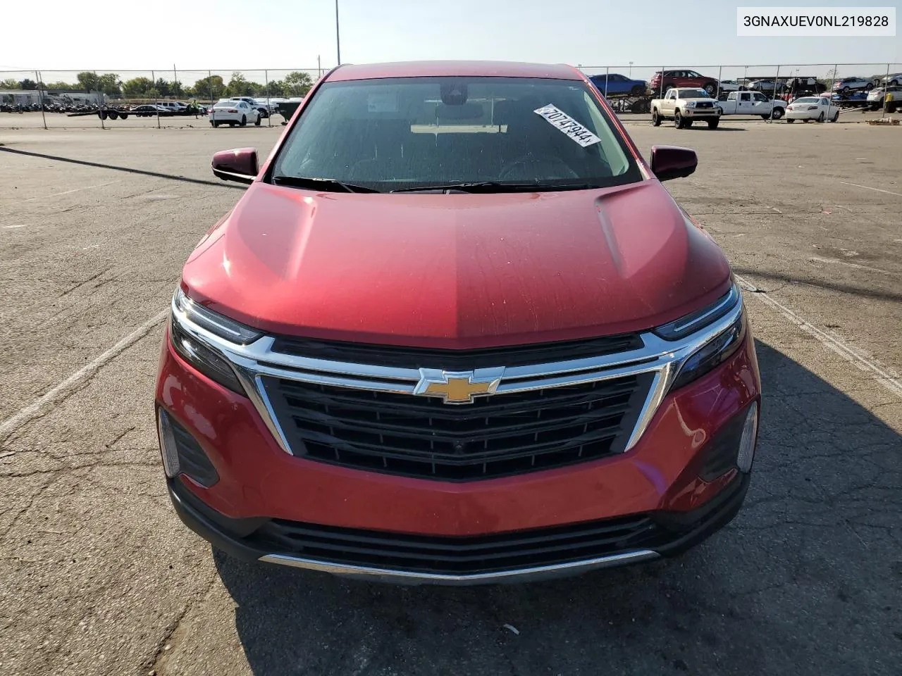 2022 Chevrolet Equinox Lt VIN: 3GNAXUEV0NL219828 Lot: 74262334