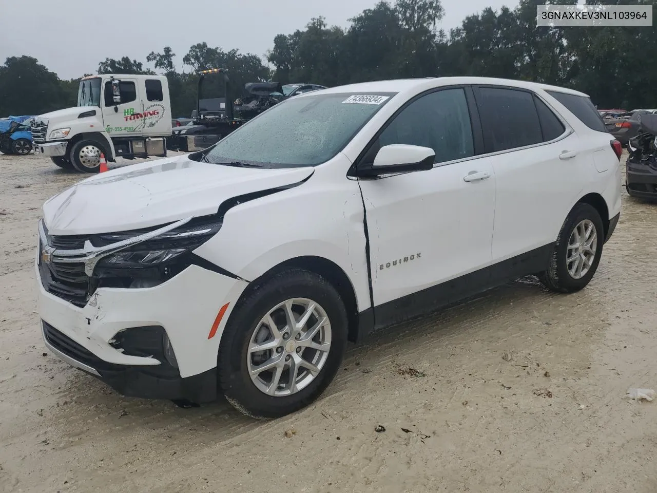 2022 Chevrolet Equinox Lt VIN: 3GNAXKEV3NL103964 Lot: 74366934