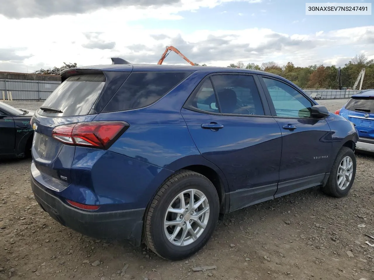 2022 Chevrolet Equinox Ls VIN: 3GNAXSEV7NS247491 Lot: 74548244