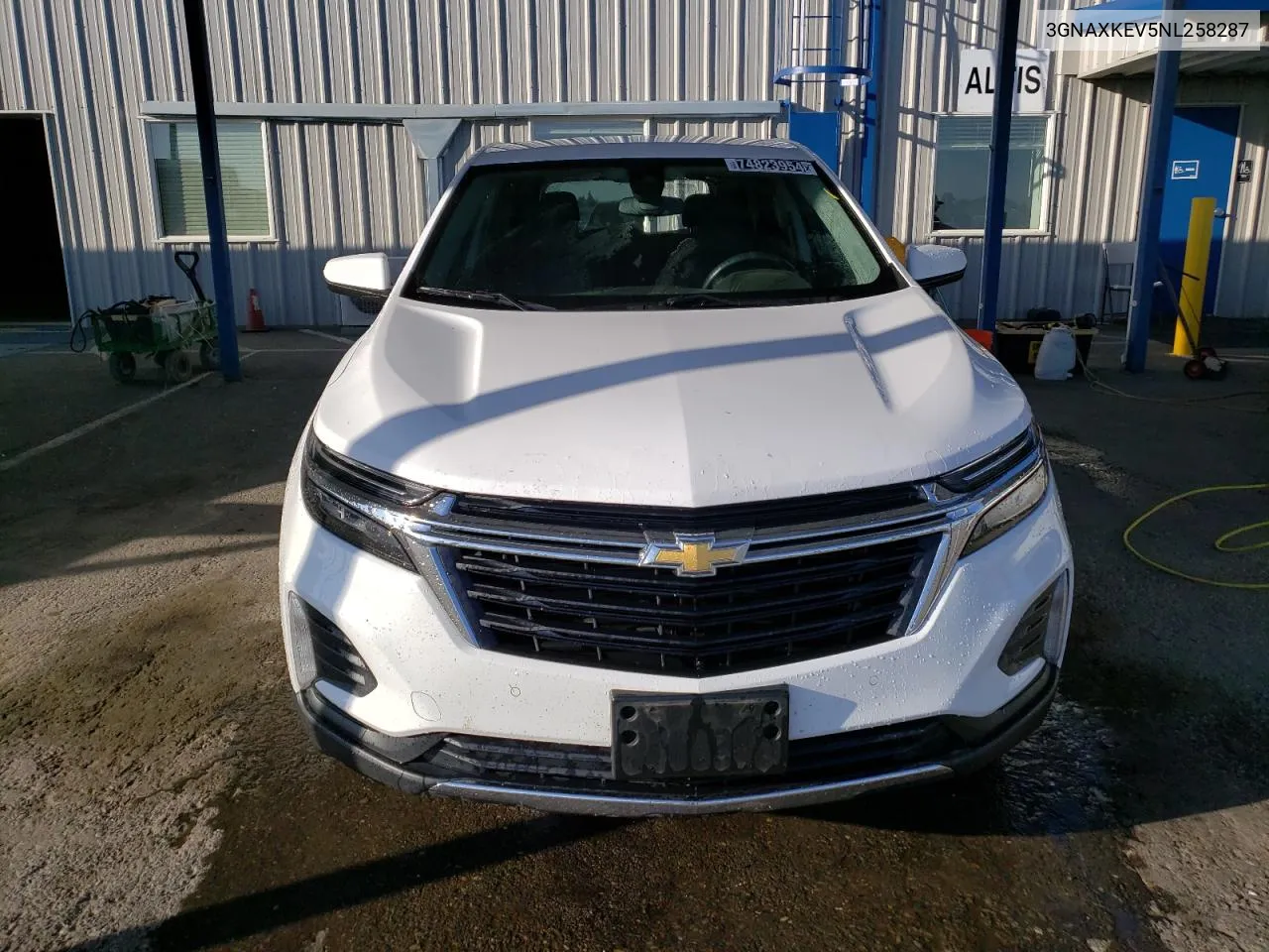 2022 Chevrolet Equinox Lt VIN: 3GNAXKEV5NL258287 Lot: 74823954