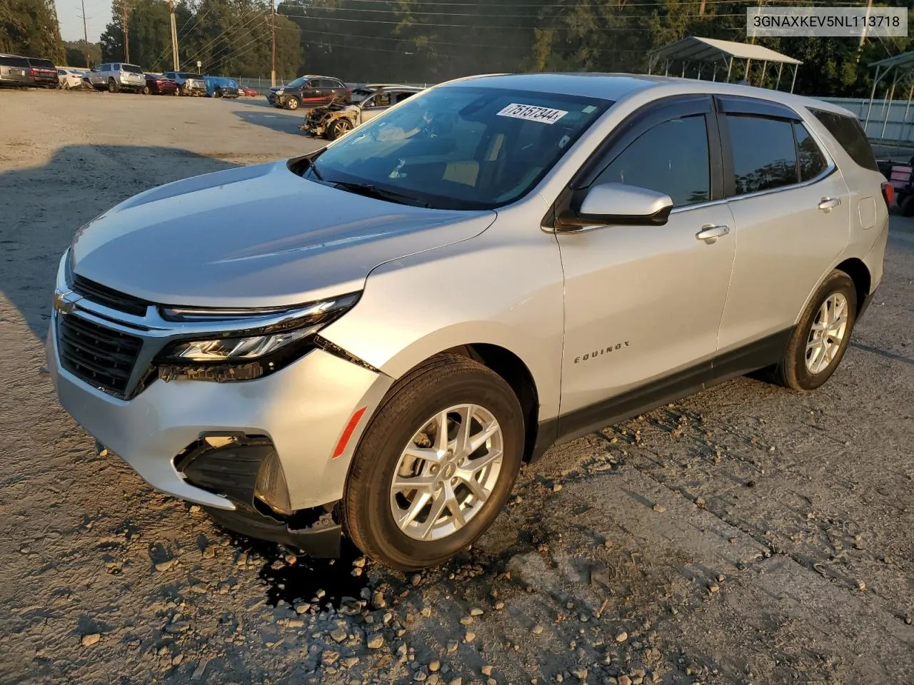 2022 Chevrolet Equinox Lt VIN: 3GNAXKEV5NL113718 Lot: 75157344