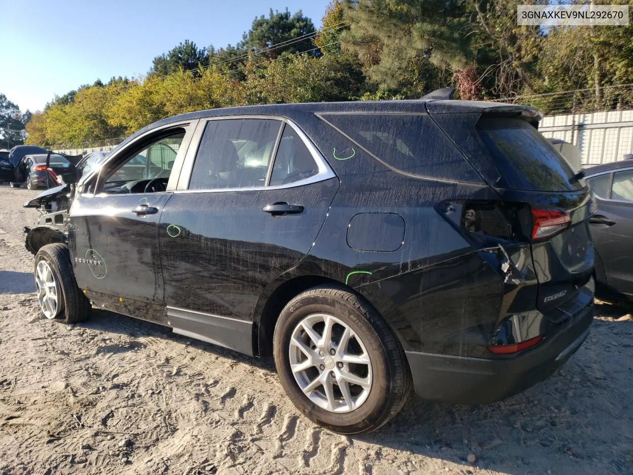 2022 Chevrolet Equinox Lt VIN: 3GNAXKEV9NL292670 Lot: 76781924