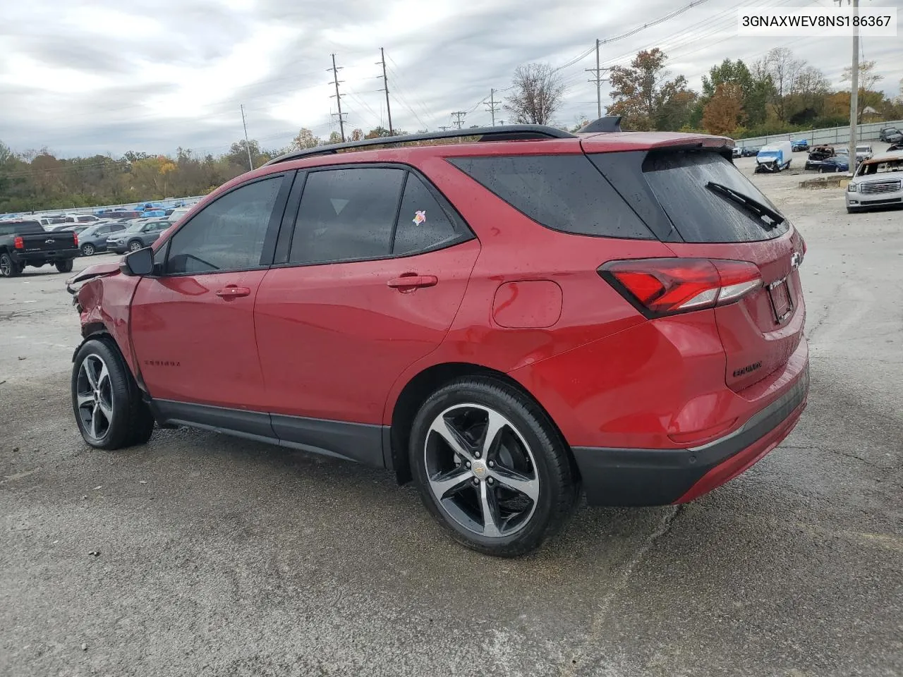 2022 Chevrolet Equinox Rs VIN: 3GNAXWEV8NS186367 Lot: 77179574