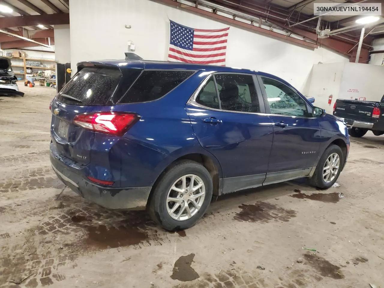 2022 Chevrolet Equinox Lt VIN: 3GNAXUEV1NL194454 Lot: 77363074