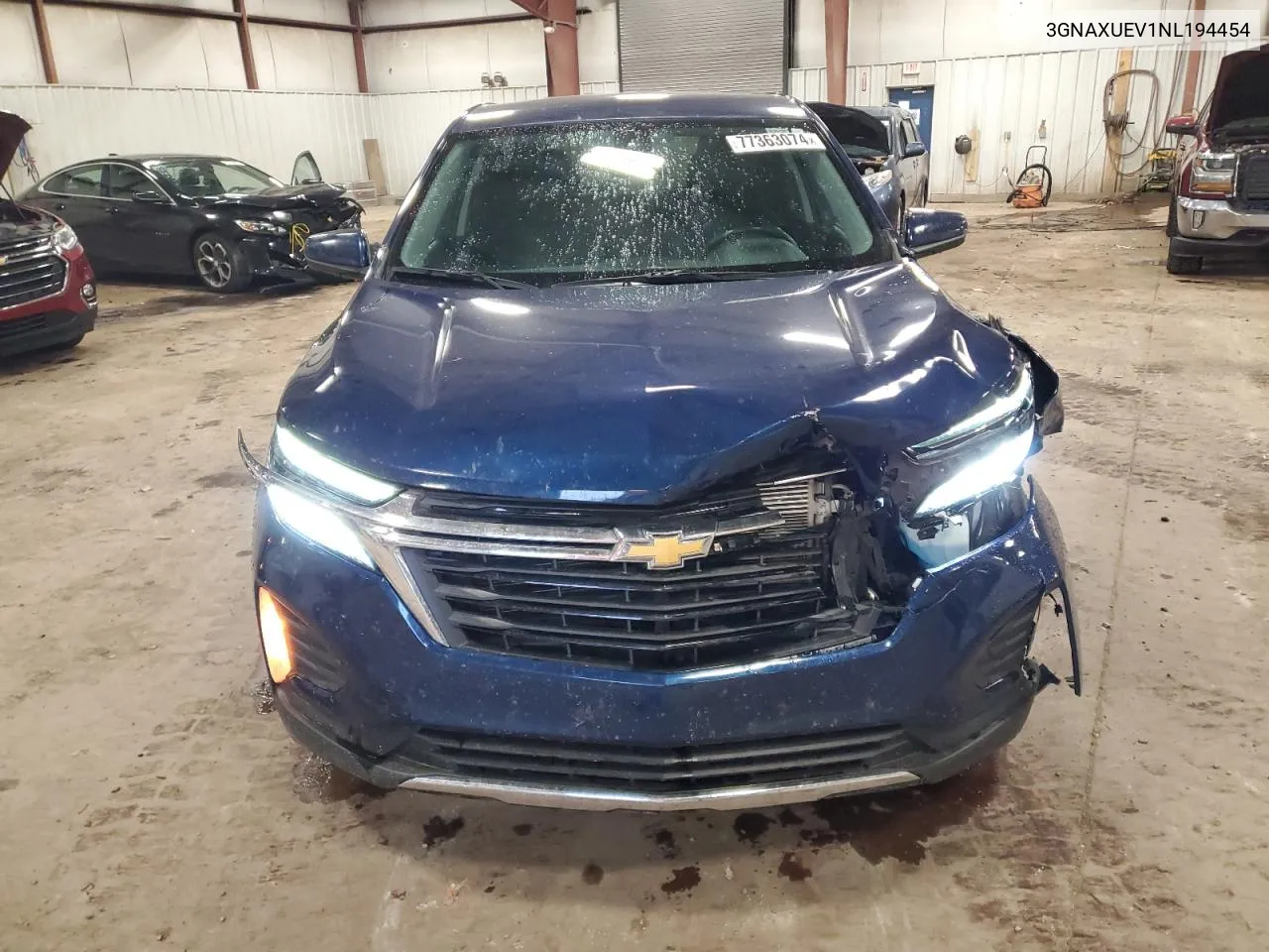 2022 Chevrolet Equinox Lt VIN: 3GNAXUEV1NL194454 Lot: 77363074