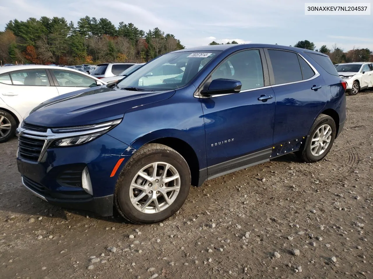 2022 Chevrolet Equinox Lt VIN: 3GNAXKEV7NL204537 Lot: 78057614