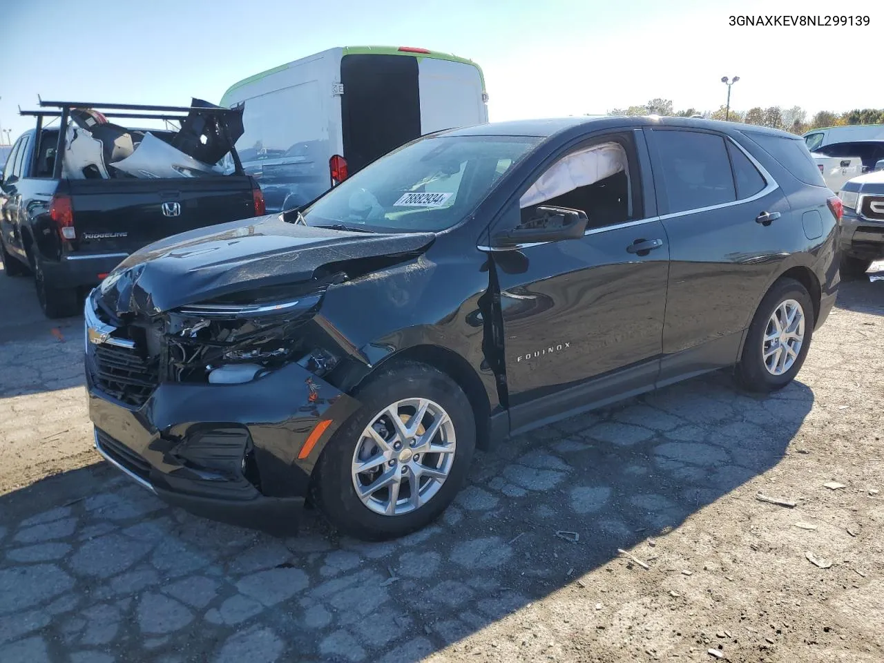 2022 Chevrolet Equinox Lt VIN: 3GNAXKEV8NL299139 Lot: 78882934