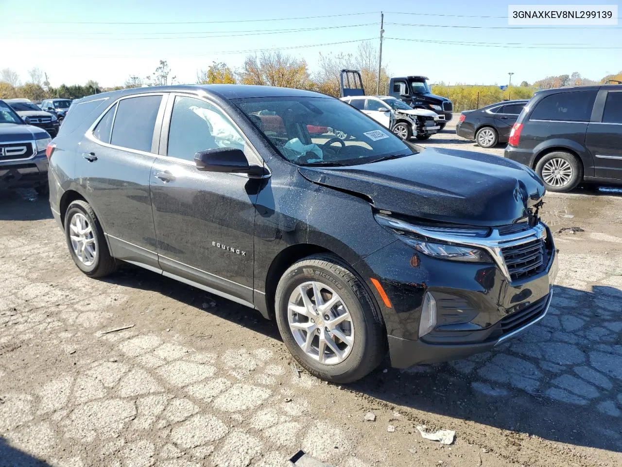 2022 Chevrolet Equinox Lt VIN: 3GNAXKEV8NL299139 Lot: 78882934