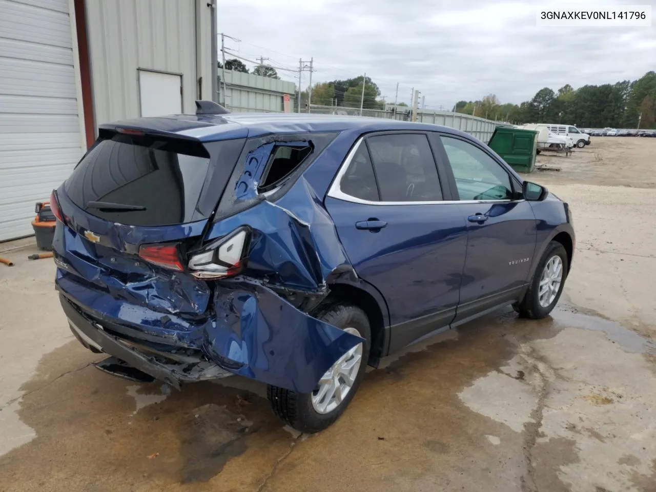 2022 Chevrolet Equinox Lt VIN: 3GNAXKEV0NL141796 Lot: 79404274