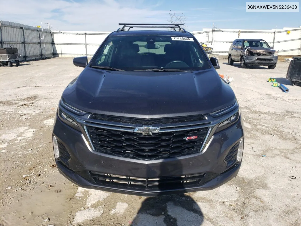 2022 Chevrolet Equinox Rs VIN: 3GNAXWEV5NS236433 Lot: 79789584