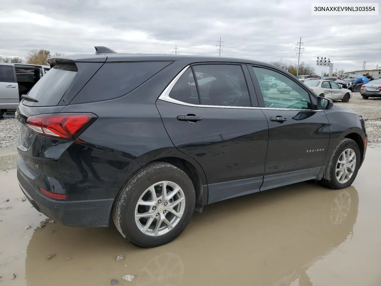 2022 Chevrolet Equinox Lt VIN: 3GNAXKEV9NL303554 Lot: 80110954